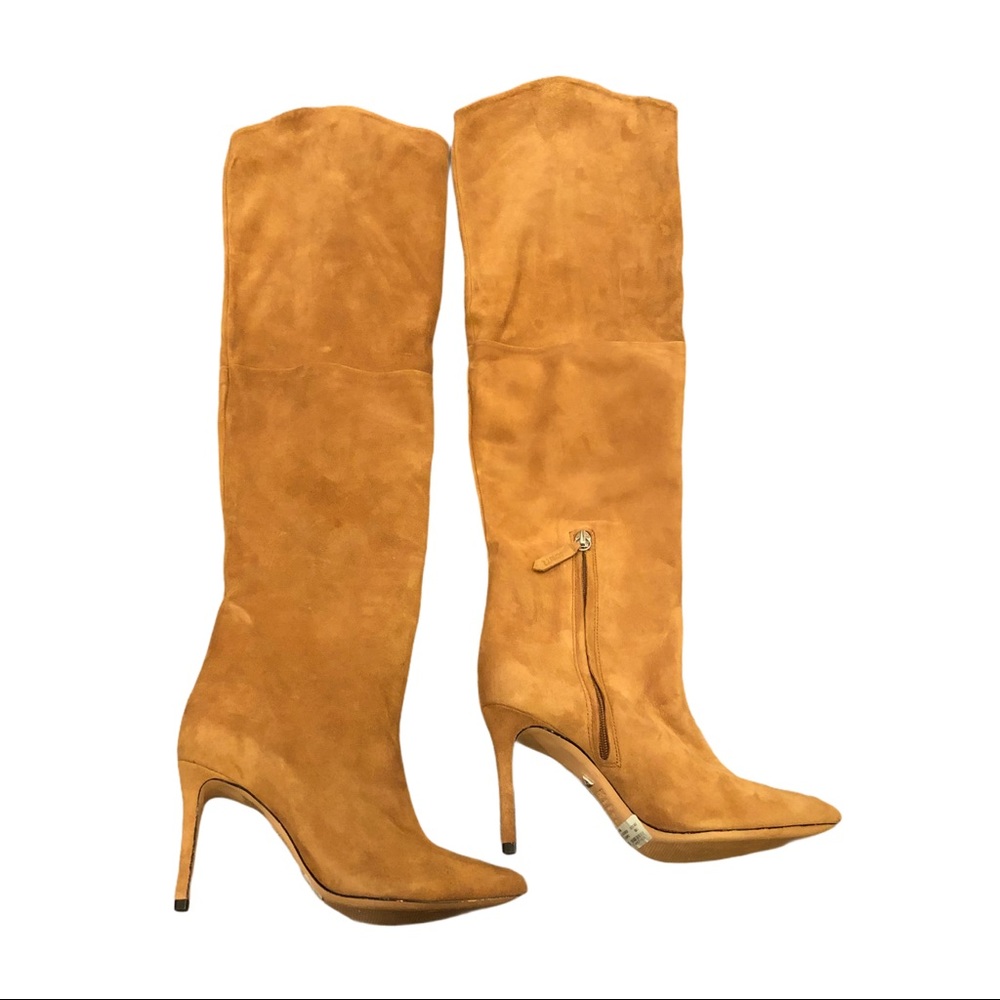 Size 6.5 Schutz Anamaria Brown Suede Heeled Boots